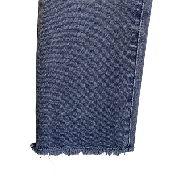 AEO Denim Super Super Stretch Crop Jegging Medium Blue Wash Raw Hem Mid Rise 8 - Picture 8 of 15